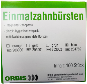 SZCZOTECZKA JEDNORAZOWA /z pastą/ Orbis (1op = 100 szt.)