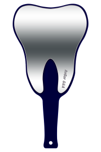 LUSTERKO ZĄB z rączką 3004-31 (ciemno-granatowe)