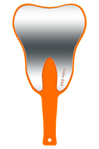 LUSTERKO ZĄB z rączką 3004-21 (pomarańczowe)