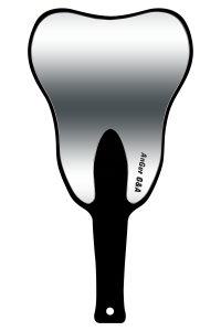 LUSTERKO ZĄB z rączką 3004-6 (czarne)