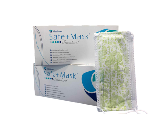 MASECZKA MEDYCZNA Flower Medicom (Typ IIR, 3 warstwy - kolor limonkowy) pudełko 60szt.