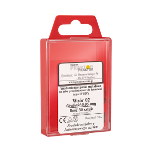 PASKI DO FORMÓWEK Praktor Nr.02 (średnie) /anatomiczne z dziureczkami 30szt./ Typ Ivory 0,05mm.
