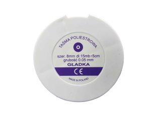 TAŚMA POLIESTROWA gładka 0,05/8mm 15mb (fioletowa)