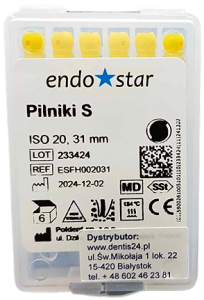 PILNIKI Typ S Poldent Endostar 6szt. 31mm 20