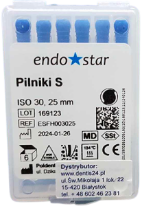 PILNIKI Typ S Poldent Endostar 6szt. 25mm 30