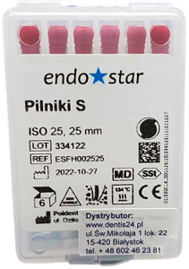 PILNIKI Typ S Poldent Endostar 6szt. 25mm 25
