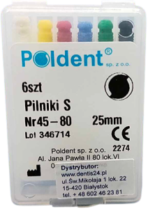 PILNIKI Typ S Poldent Endostar 6szt. 25mm 45-80