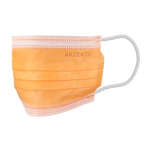 MASECZKA MEDYCZNA Akzenta (3 warstwy - kolor pomarańczowy) pudełko 50szt.