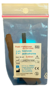 PASKI DO FORMÓWEK Pamet Nr.13 /profilowane - trzonowce 1 brzuszek 30szt./ 0,05mm.