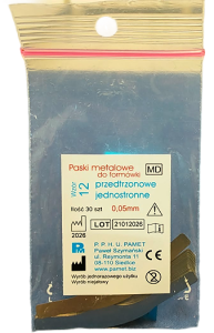 PASKI DO FORMÓWEK Pamet Nr.12 /profilowane - przedrzonowce 1 brzuszek 30szt./ 0,05mm.